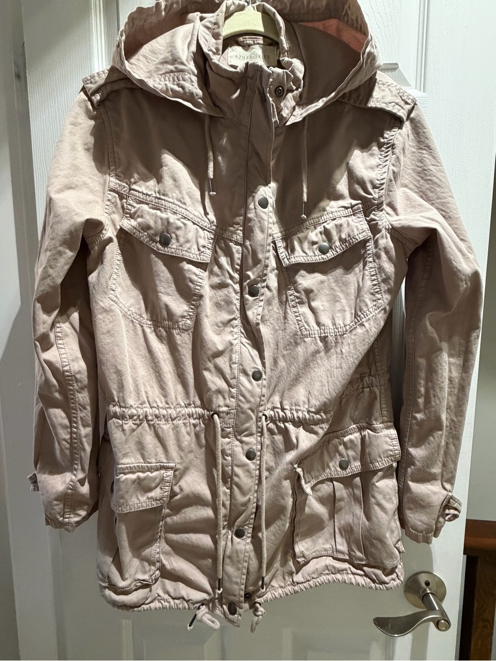 Aritzia Azure Skies Hooded Utility Trooper Style Jacket Size Medium ❤️